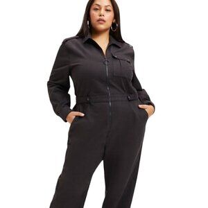 NWT Good American Black Desert Flightsuit Jumpsuit - Size 7(4XL)